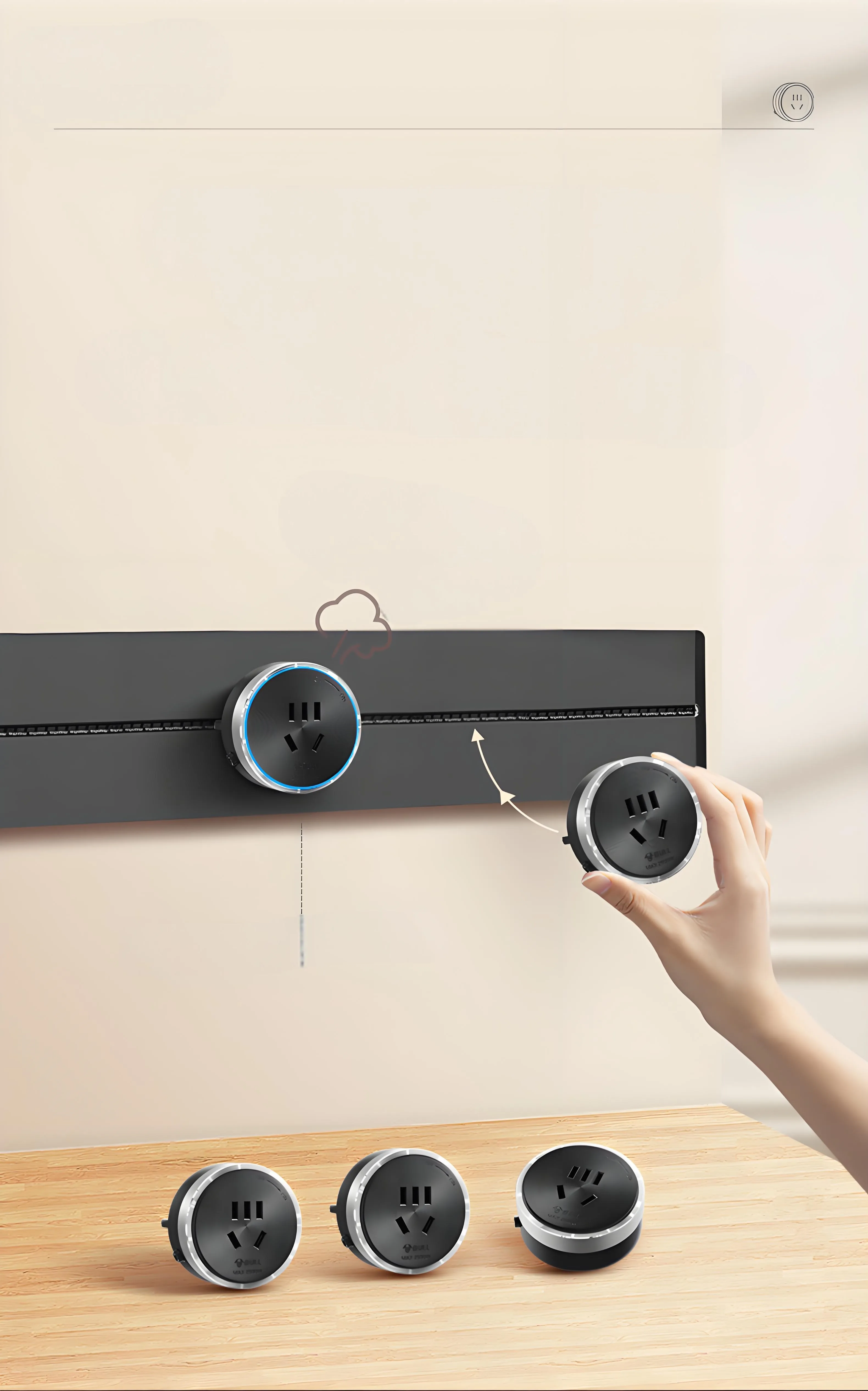 5PCS Track Sockets Plug UK US EU Electric Wall-Mounted Power Surface Household Sockets Plug With LED Adapters/Plugs