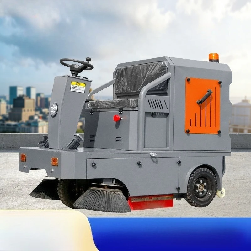 Ride‑on Electric Road Sweeper Small Cleaning Machine For Workshop Construction Site Property Sanitation