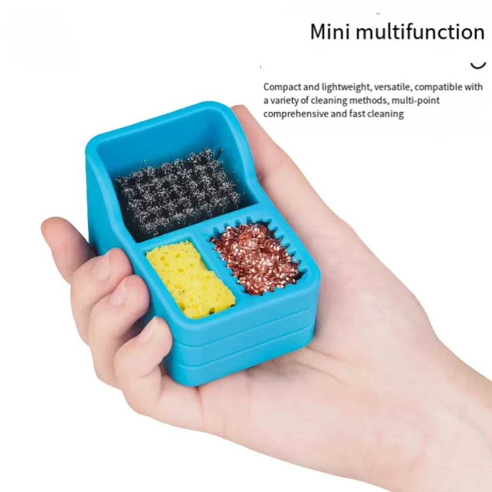 Инструмент для очистки паяльных жала 3 в 1, универсальные железные жала, коробка для растушевки, костюм для различной очистки наконечников