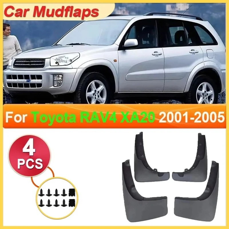 Car Mudflap Mudguard Fenders Splash Guards Front Rear Wheel 4Pcs Accessories For Toyota RAV4 RAV 4 XA20 2001 2002 2003 2004 2005