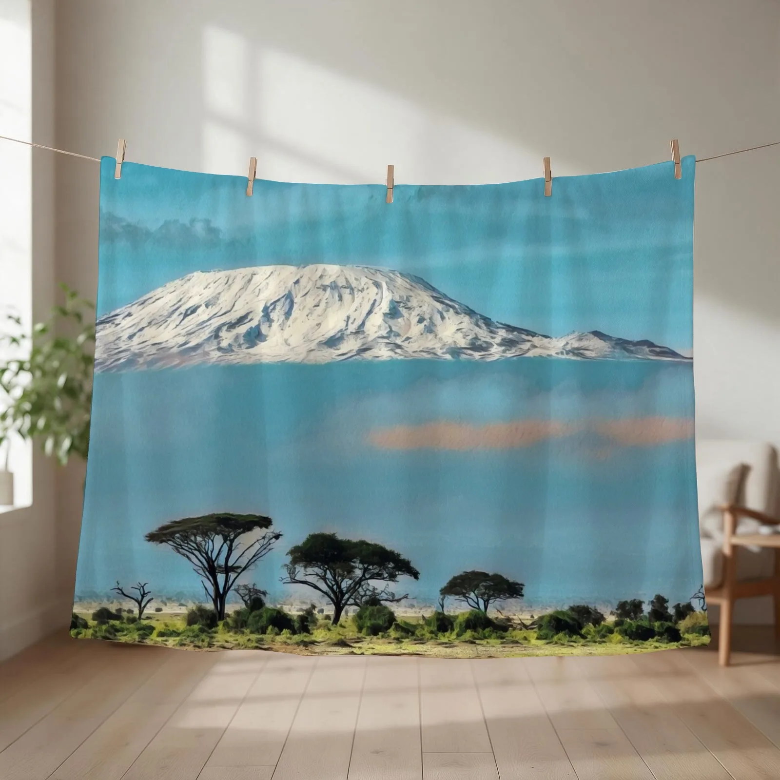 Mount Kilimanjaro Throw Blanket