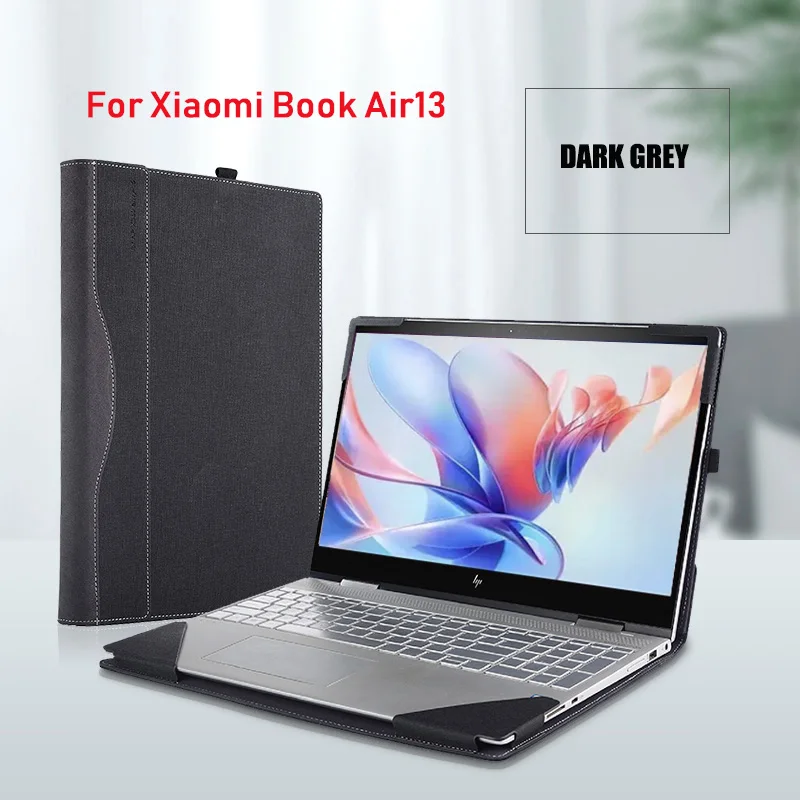 

Laptop Case For ​XiaoMi Book Air13 2022 Sleeve Detachable Notebook Shell 13.3Inch PU Leather Cover Bag Gift