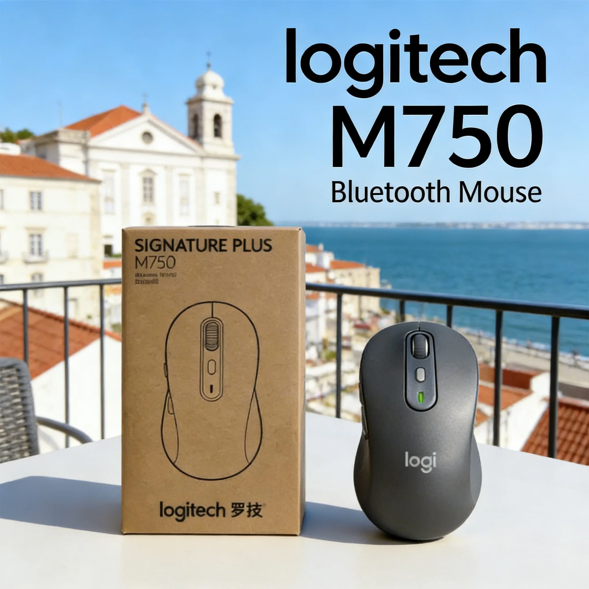 

Logitech M750 Multi-OS Wireless Mouse Silent Clicks Smart Scrolling Compatible with Windows MacOS Black/White