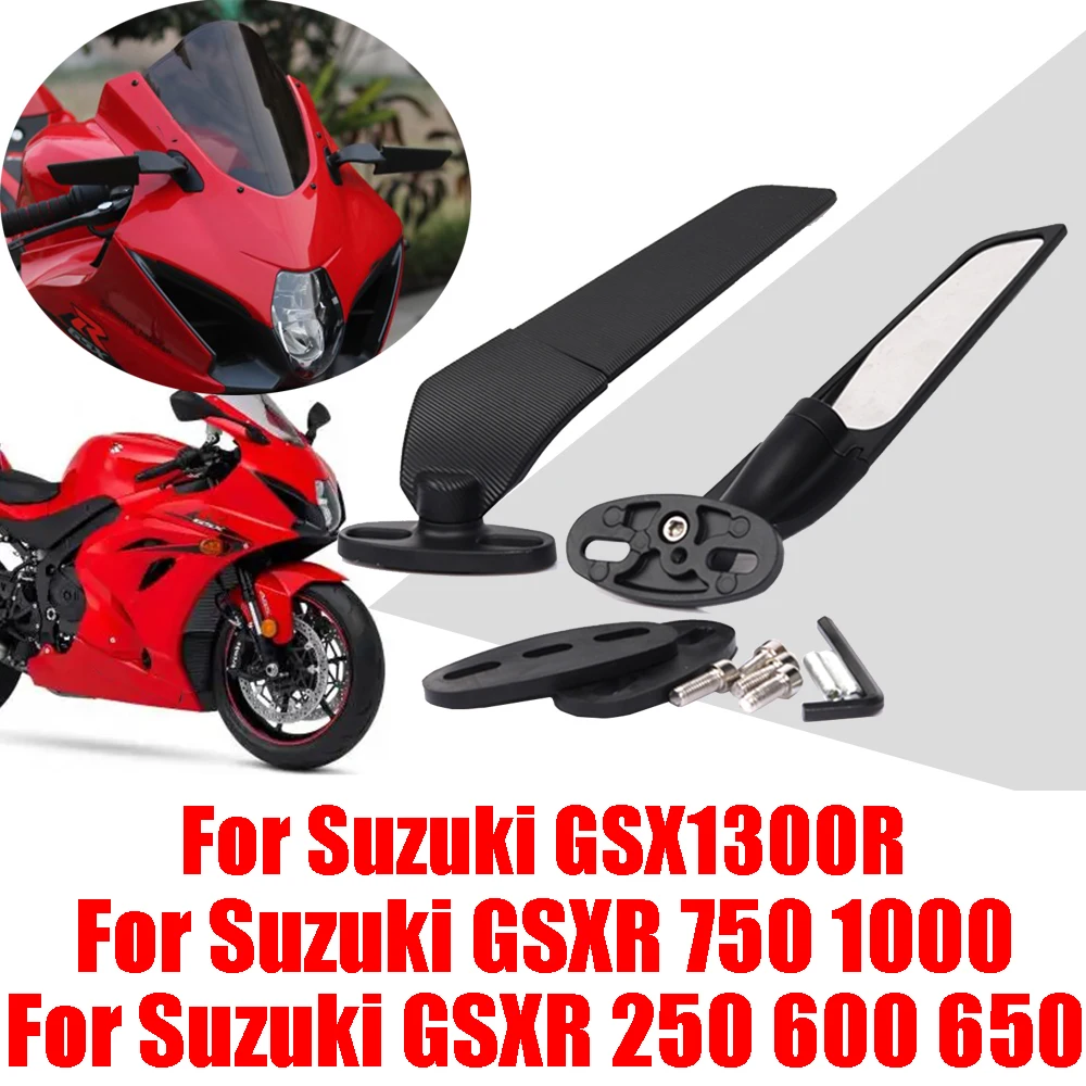 For Suzuki GSX-R GSXR 600 650 750 1000 GSX 1300R GSX1300R Accessories Mirrors Wind Wing Adjustable Rotating Side Rearview Mirror