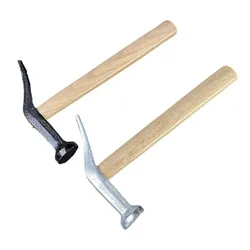 Handmade All-steel Repair Sole And Upper Shoe Hammer Leather Repair Percussion Tool Wooden Handle Window Breaker Nails Hammer