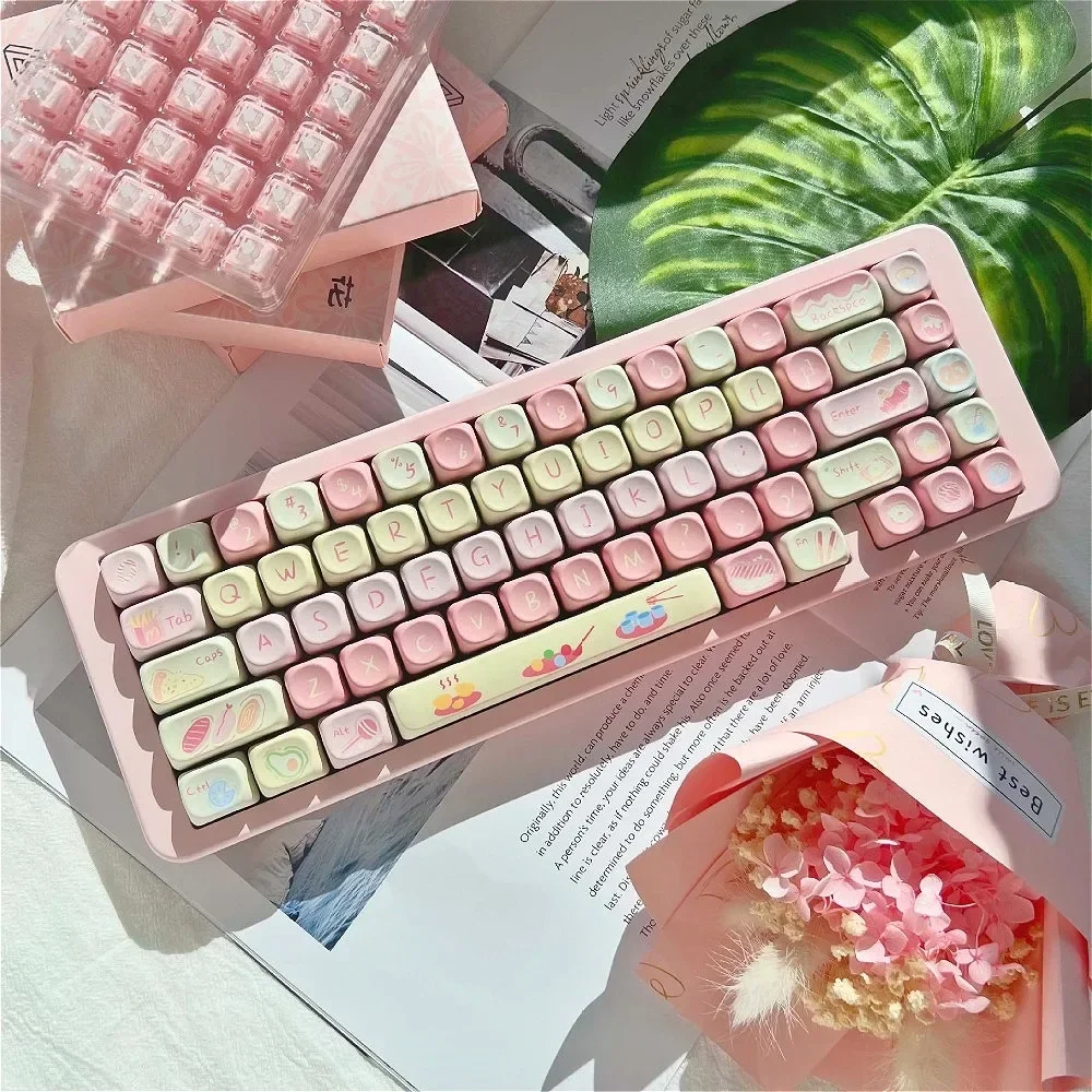 Gourmet Shop, Keycap Set 135 Keys MOA PBT for MX Switch 60/84/90/104/108 Mechanical Keyboard