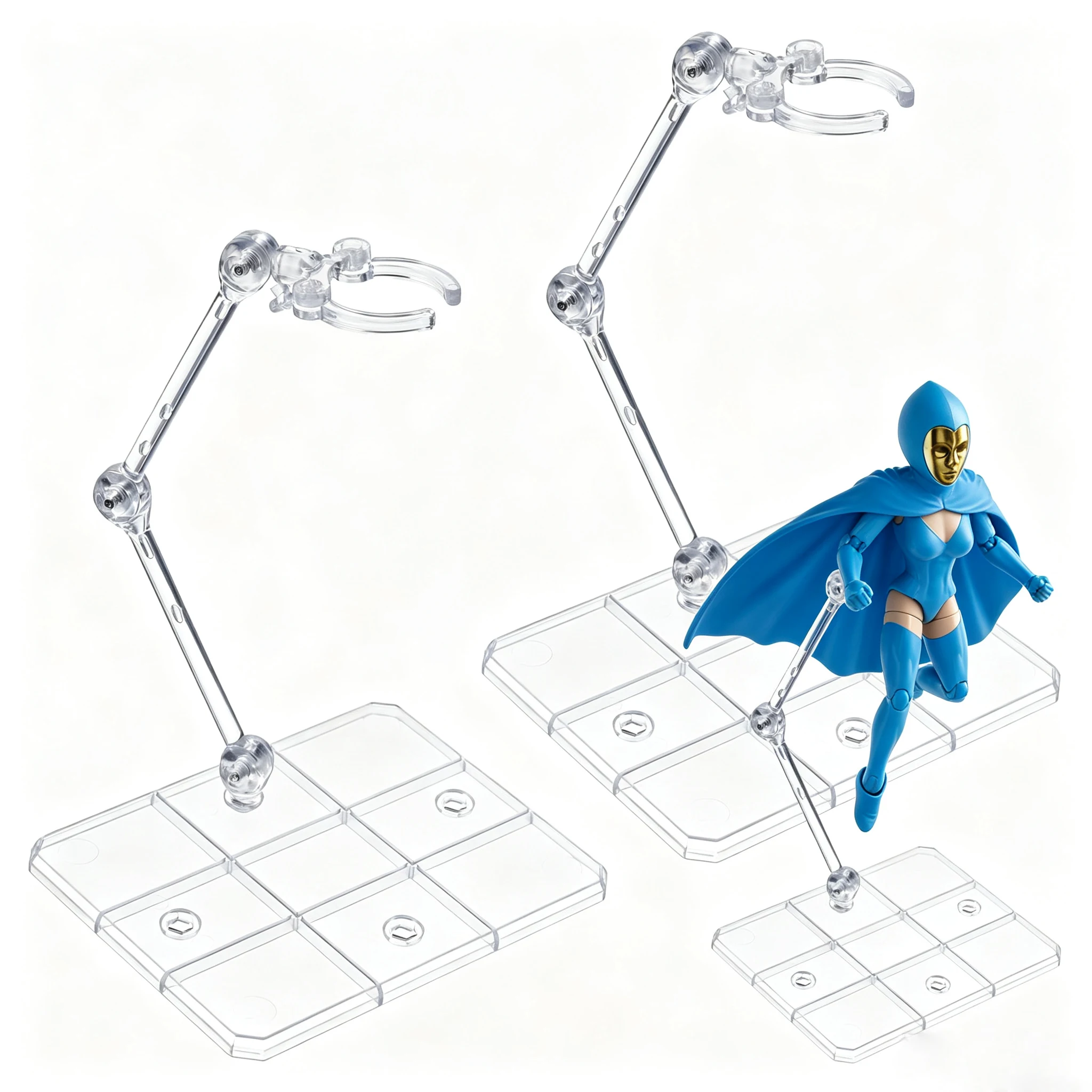 Action Figure Stands, 5PC Assembly Action Figure Display Holder Base,for Compatible with HG RG SD SHF Gundam 1/144 Model Support