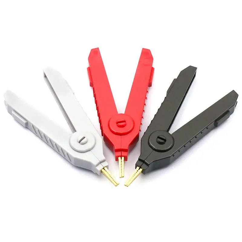 1PCS Alligator Clip Test Pure Copper Gold-Plated Positive and Negative Pole Test Clip Low Tesistance Flat Clip