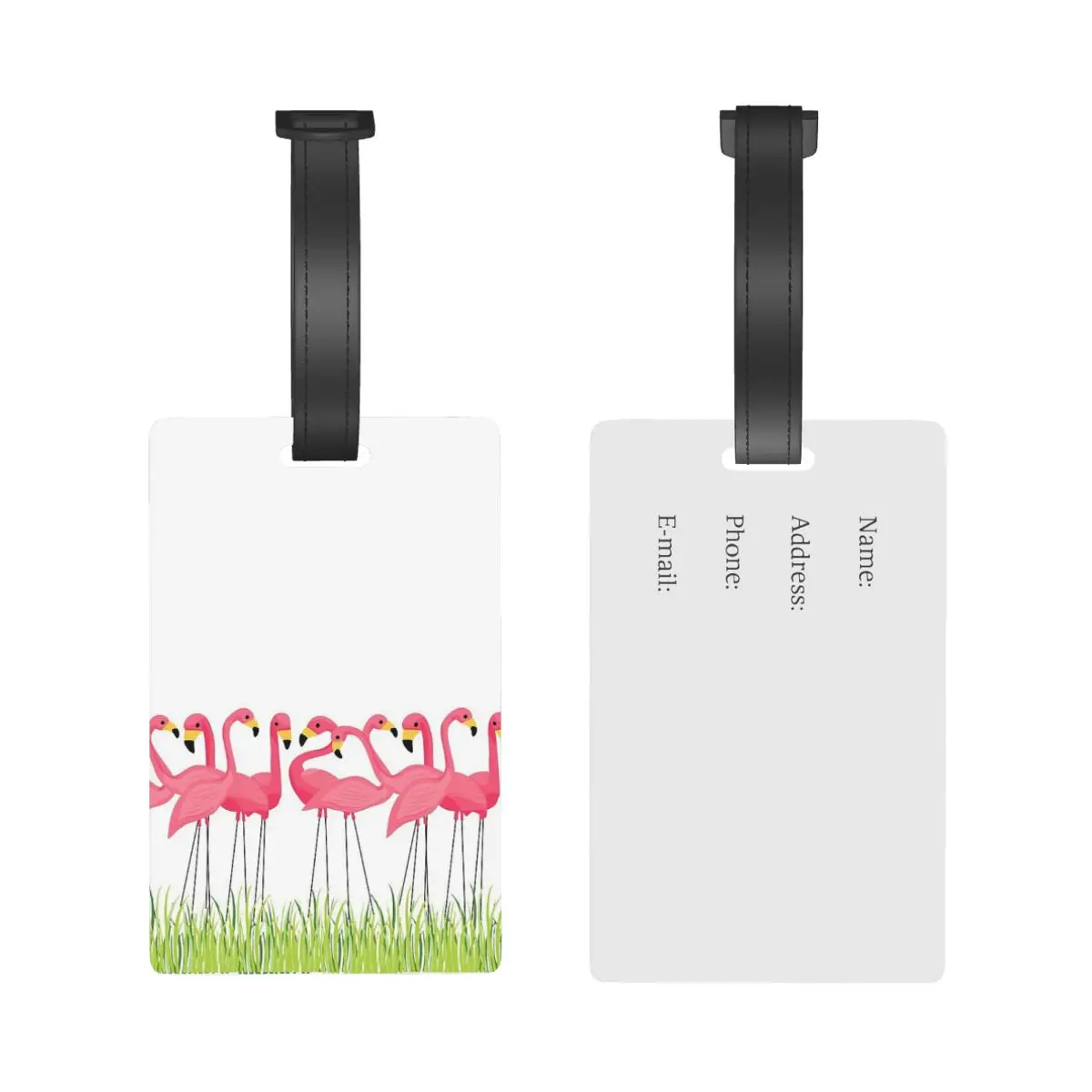 Flamingo Cactus Tropical Ruber Luggage Tags Suitcase Travel Fashion Baggage Boarding Tag Portable Label Holder ID Name Address