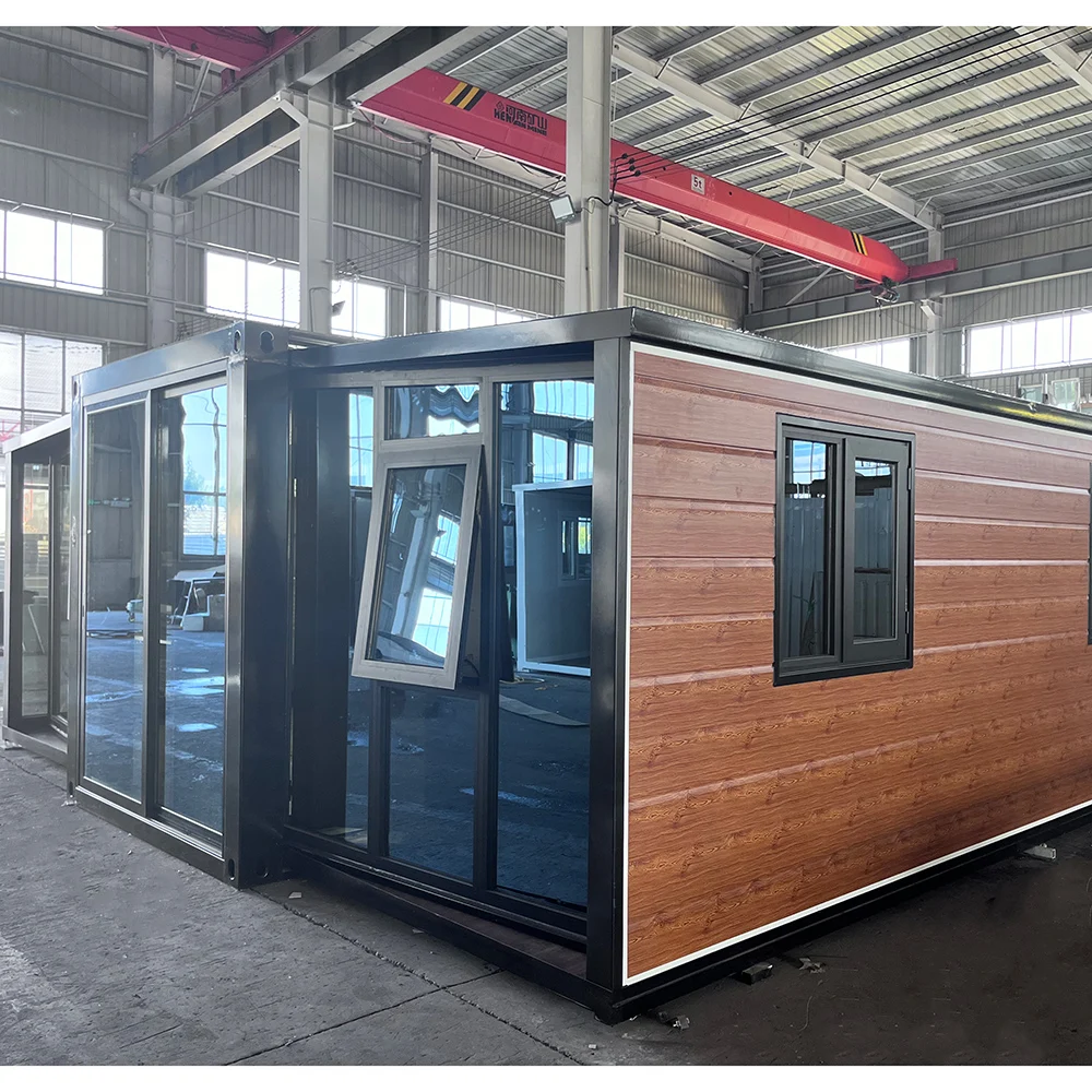 Convenient Expandable Shipping Container House Dormitory Double Wide Mobile Homes 40ft Expandable Container House