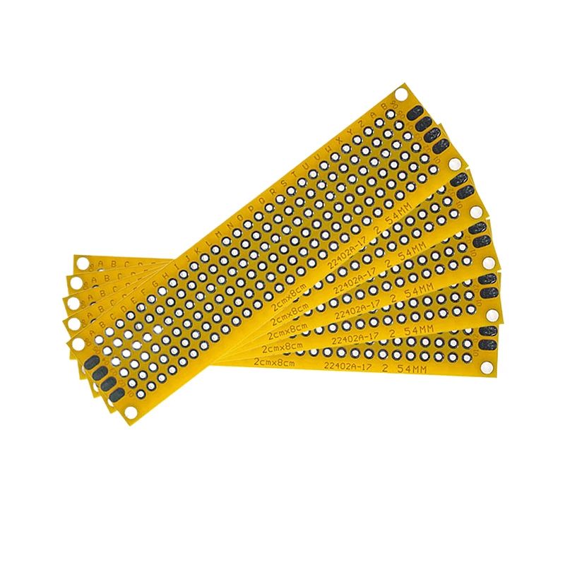 5PCS PCB Breadboard Yellow Protoboard Board Plated Universal Board Double Sided Board