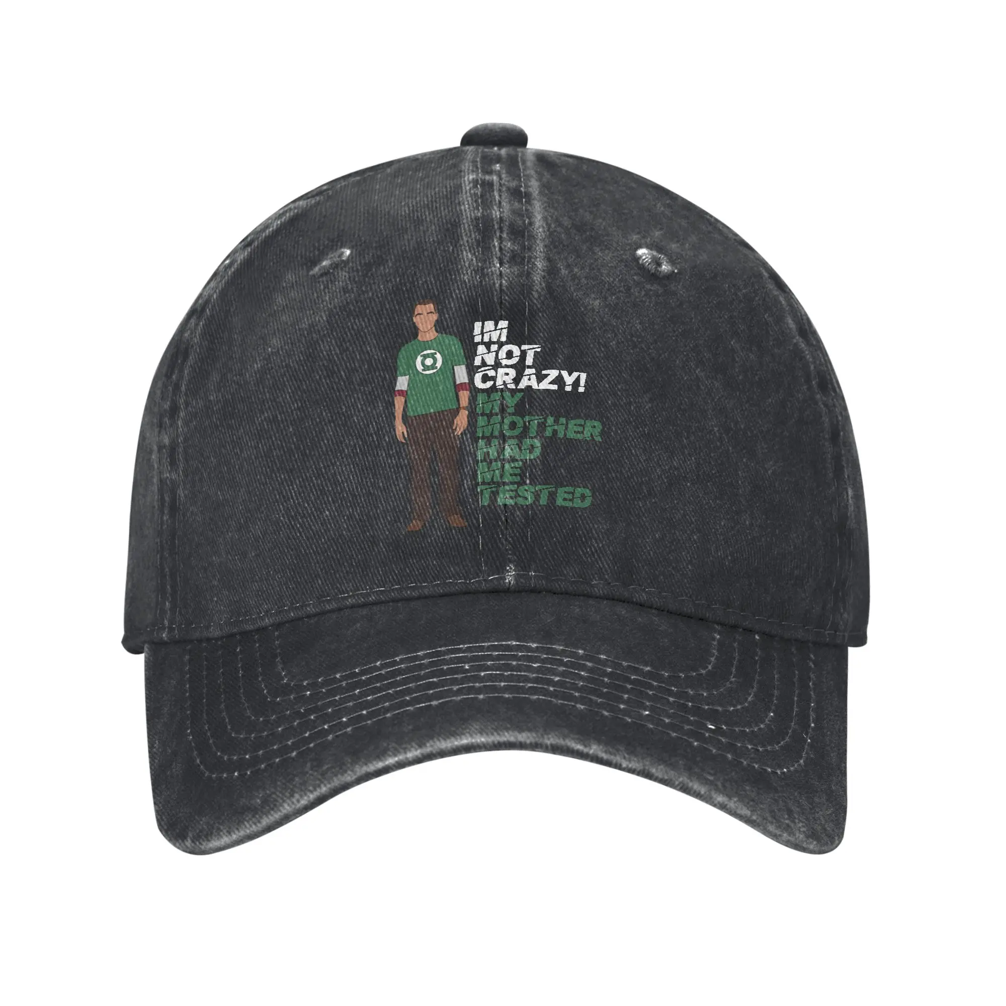 Vintage Sheldon Cooper Im Not Crazy The Big Bang Theory Baseball Caps for Men Women Distressed Denim Snapback Hat Soft Caps Hat