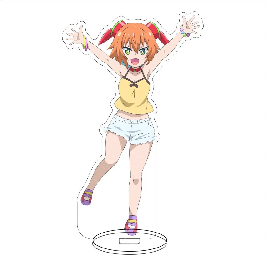 ألما تشان يريد أن يكون عائلة! حامل أكريليك نموذج لوحة الديكور الأصالة مكتب الشكل عرض مروحة هدية مجموعة لطيف #2