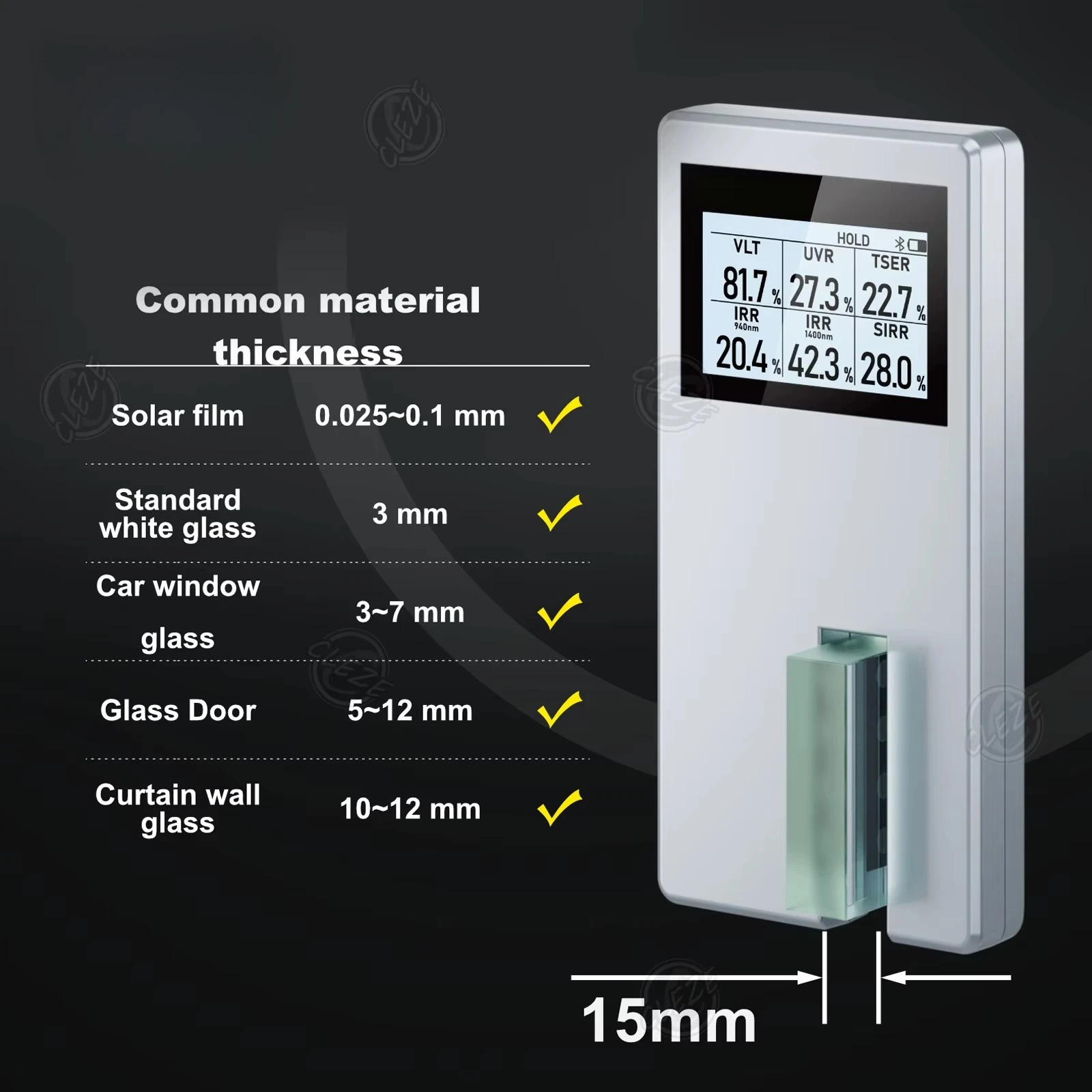 

Hot Sale CLEZE Solar Film Transmission Meter Window Film Tools Test Window Film UR UV Transmittance