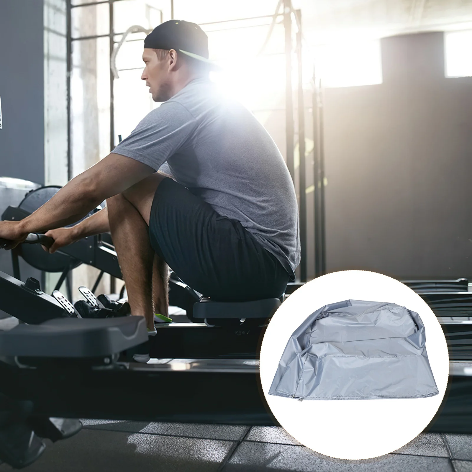

Oxford Fabric Waterproof Rowing Machine Protective Cover Dustproof Tear-Resistant Fitness Equipment Sports Gym Cover