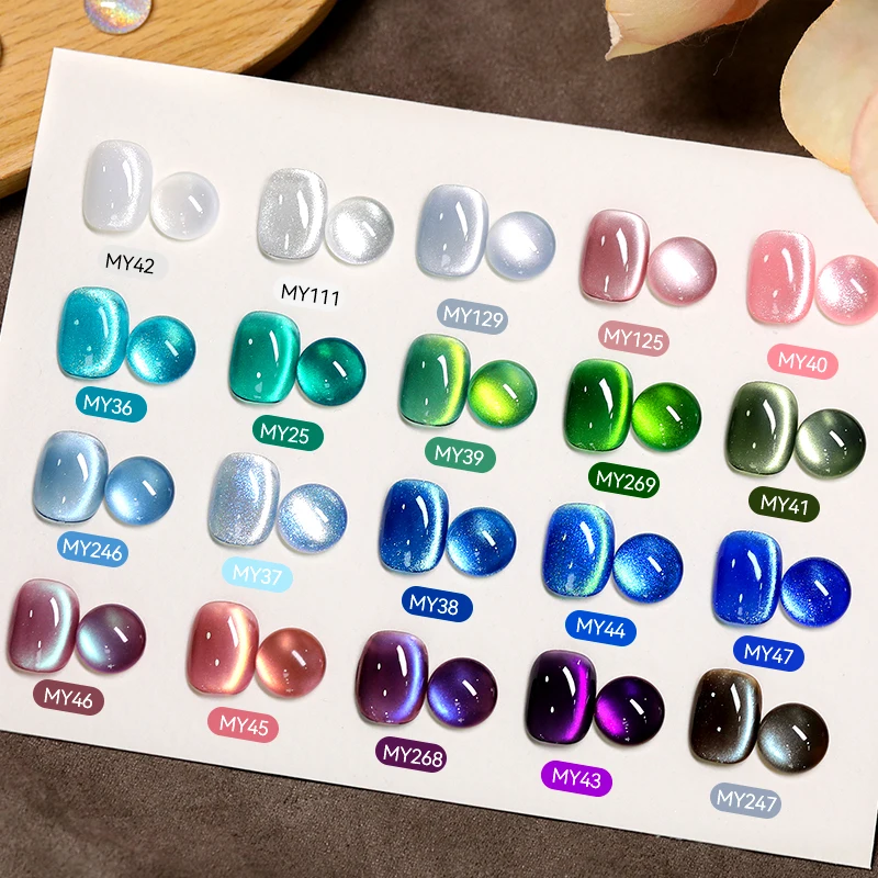 BORN PRETTY 10ml Katzen-Magnetgel-Nagellack 56 Farben Semi-Permanent Französischer Mondlicht-Kristallglitter Ganzjahres-Nagelkunst DIY