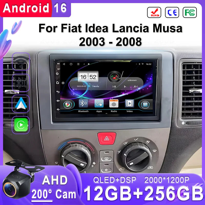 

Автомобильный DVD-плеер на Android для Fiat Idea Lancia Musa 2003-2008 с GPS-навигацией, высокопроизводительным процессором, стереосистемой, видеорегистратором, HDR и Wi-Fi