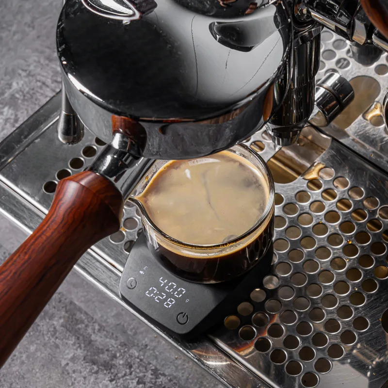 Mini Coffee Scale Electronic Italian Coffee Bean Scale Palm Size Timing Weighing Scale Home Kitchen Tool Coffee Bar Accessories