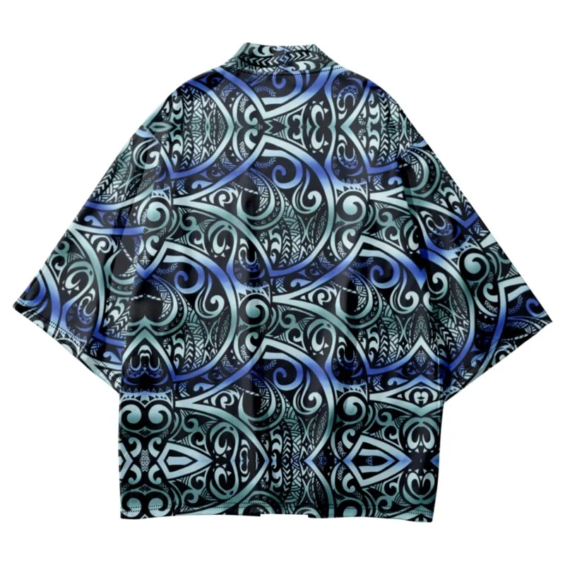 2023 Japanese Kimono Men's And Women's Harajuku Traditional Kimono Paisley Pattern Beach Shirt Summer Bathrobes