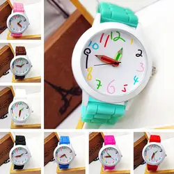 Creative Fashion Unisex Student Wristwatch Silicone Strap Analog Quartz Wrist Watch Christmas Gift