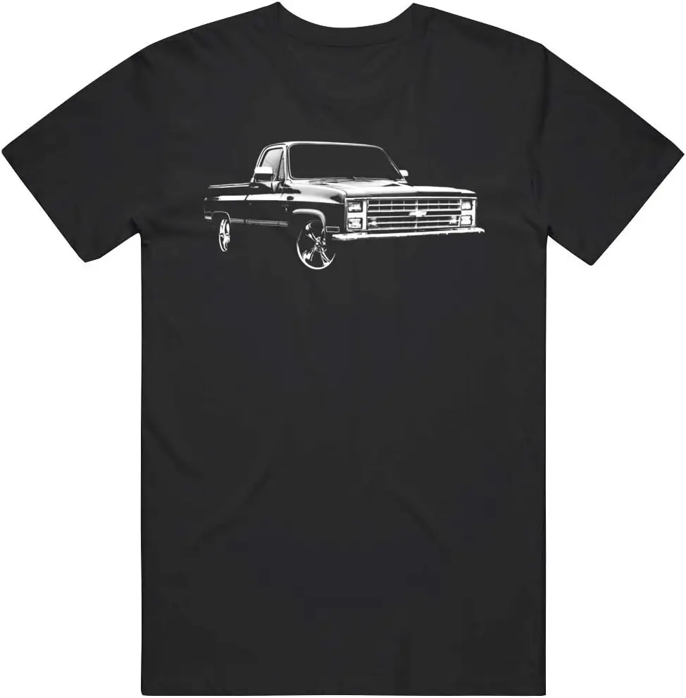 1984 Chevy C10 Pickup Truck Front Three Quarter View T Shirt