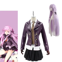 Danganronpa Dangan-Ronpa Kyoko Kirigiri damska przebranie na karnawał bluza kostium Cosplay na Halloween przebranie na karnawał peruka kurtka