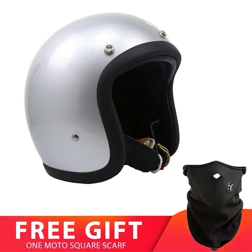 

Korea Style Retro Open Face Helmet Scooter Bike Casco Moto Cafe Racer Helmet Low Profile Lightweight TT&CO CASCOS Mushroom Head