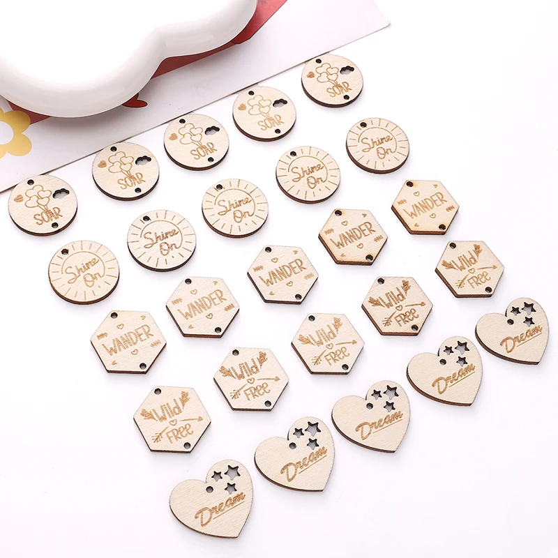 5 قطعة المعلقات الخشبية سحر الزفاف القلب الجدول علامات الحفلات ديكور هدية صندوق رقاقة خشبية ديكورات المنزل DIY بها بنفسك الحرفية قلادة