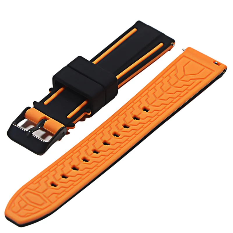 Premium Silicone Watch Band Quick Release Rubber Watch Strap 20mm 22mm 24mm for smart Watch Strap Watch Replacement Watchband