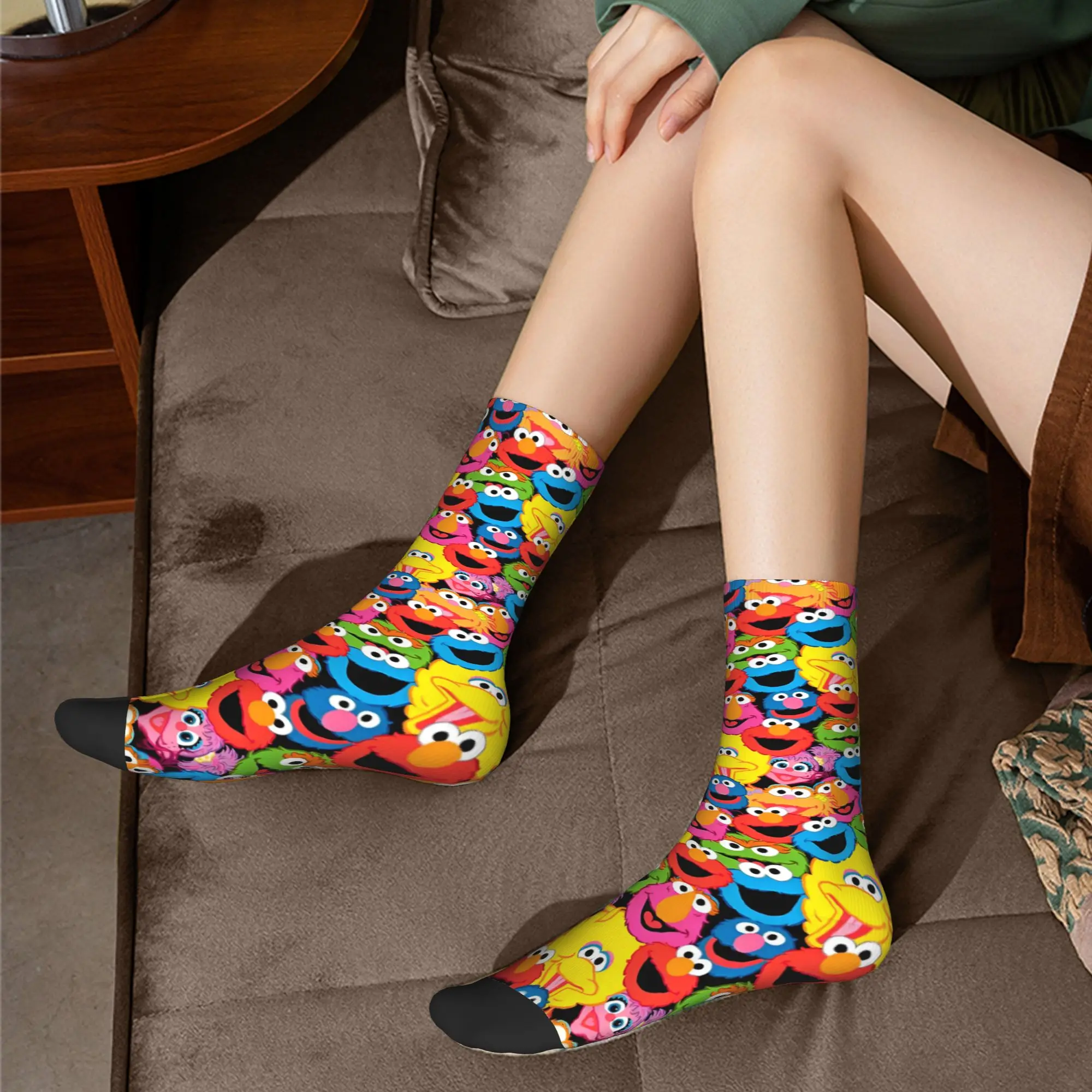 Winter Warm Funny Women Men Sesames Streets Cartoon Comedy Socks Non-slip Skateboard Socks, - view 5