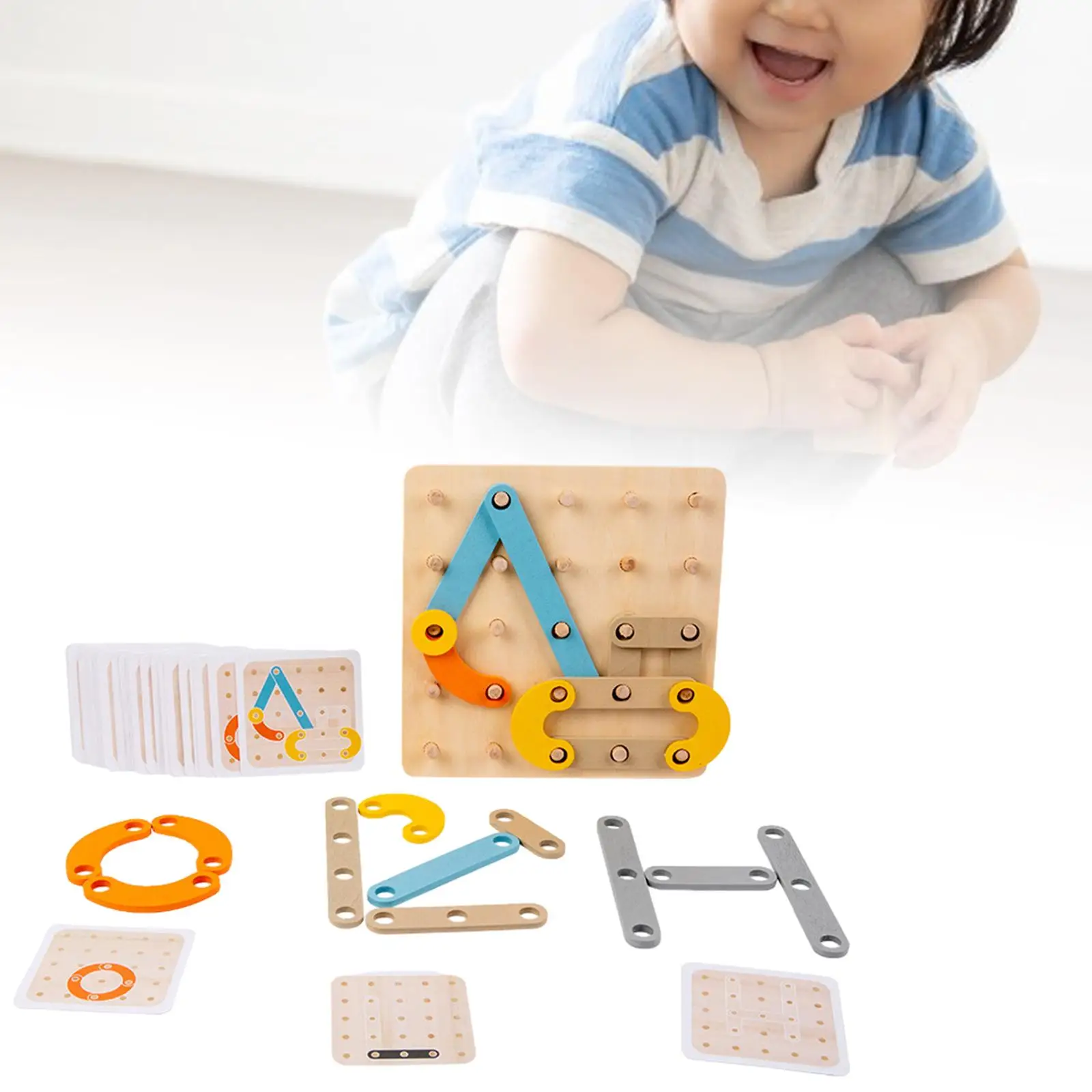 

Wooden Educational Toy Shape Recognition Educational Toy Toddler Puzzle for Kids Children's Day Early Learning Home Girls