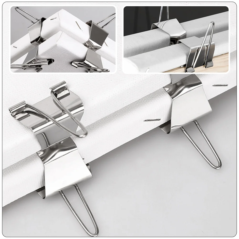 5 Pcs Canvas Clip Carrier Artist Clamps Stainless Steel Oil Painting Metal Frame Wet Clips