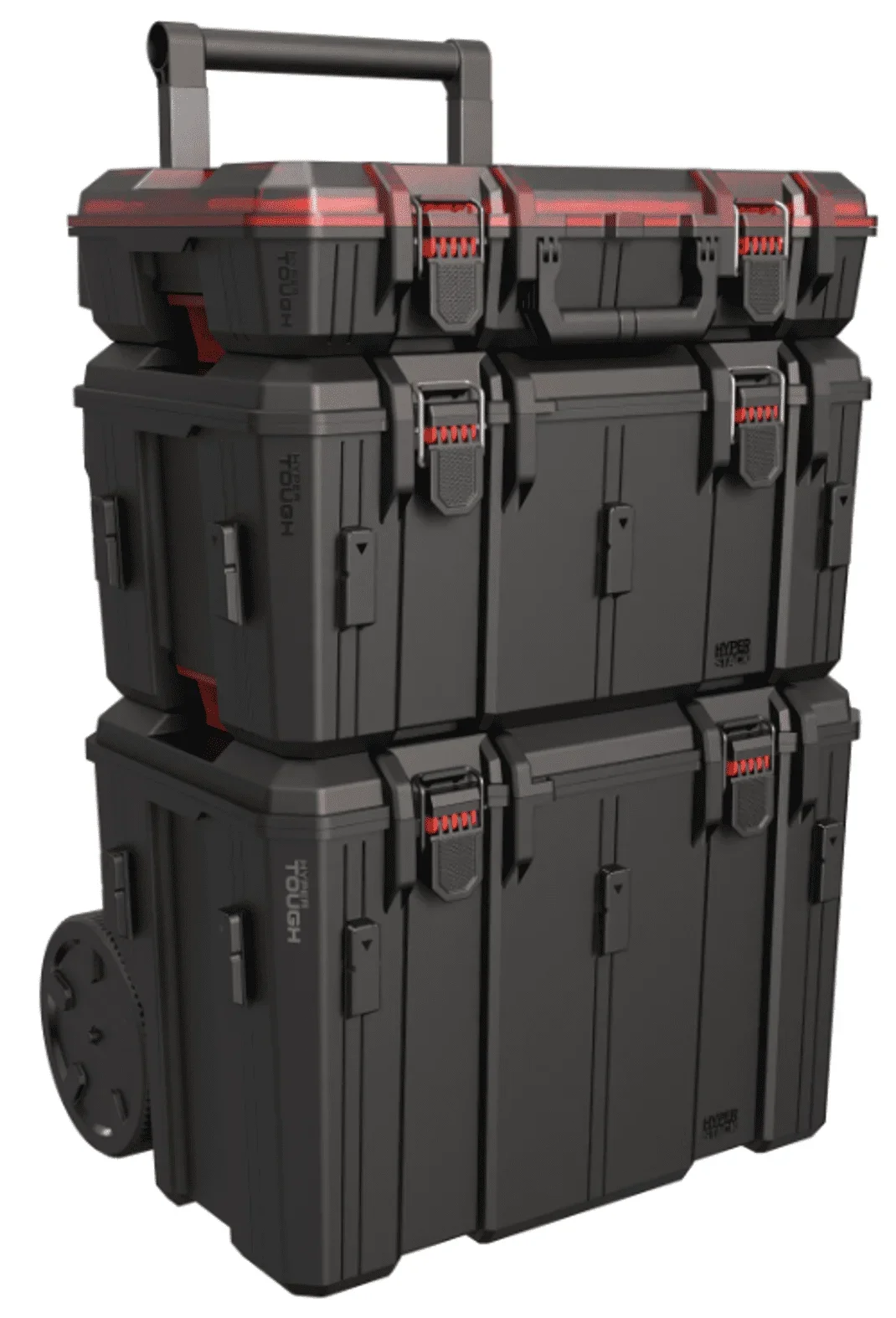 

Hyper Tough Hyper Stack Heavy Duty 3 Piece Modular Rolling Toolbox System
