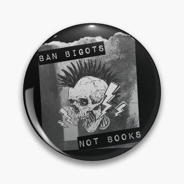 Ban Bigots no Books Vintage Punk Editi Pin de botón suave, Pin de solapa de cuello de dibujos animados, joyería de Metal para amantes de la ropa, decoración creativa