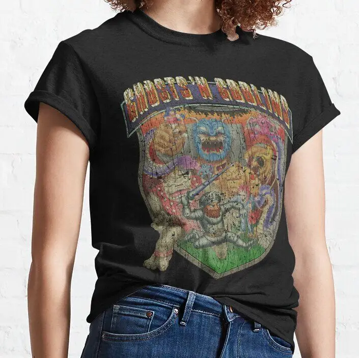 Ghosts And Goblins 1985 Classic Anime Graphic T-shirts unisex Short Sleeve Tees Vintage High Quality 100%Cotton