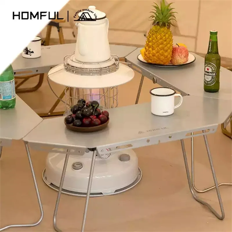 Imagem -03 - Homful-outdoor Ultra Light Aluminum Alloy Folding Table Equipamento de Acampamento Mesa de Piquenique Nova Chegada