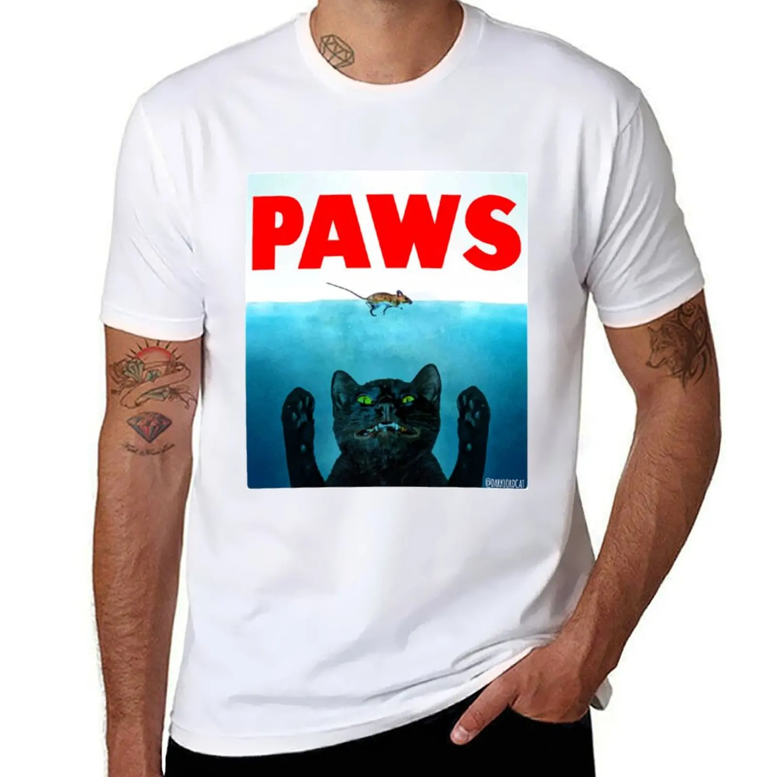 

Paws (Cat Jaws) T-Shirt cotton t shirts man 100% man tshirt