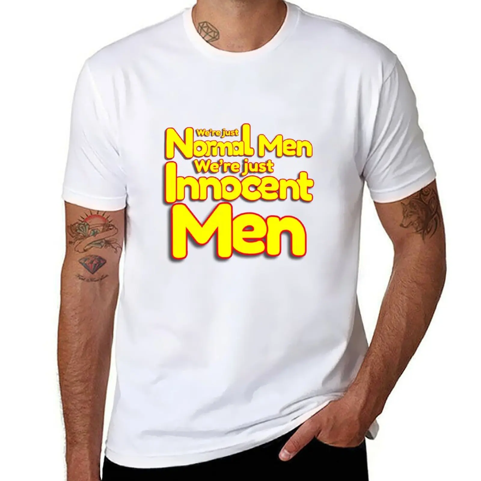 NORMAL MEN - INNOCENT MEN (alternative version) T-Shirt Aesthetic clothing summer 2025 cotton man t-shirts cotton t shirt men