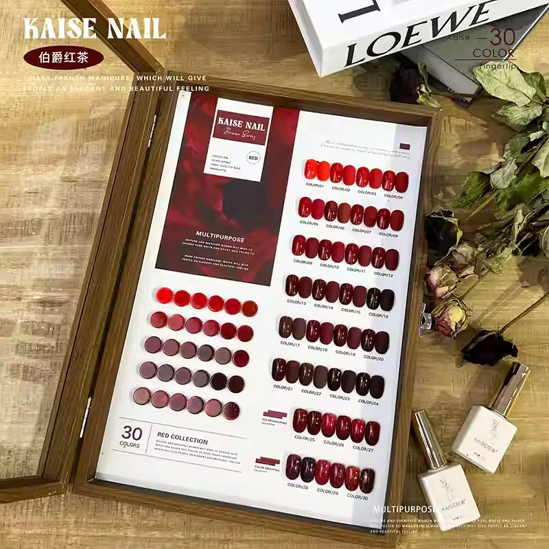 KAISE Red series 30 colors Nail gel set 2024 New Professional Hot sale Fashion Nail art Non-toxic UV gel Nail salon Wholesale