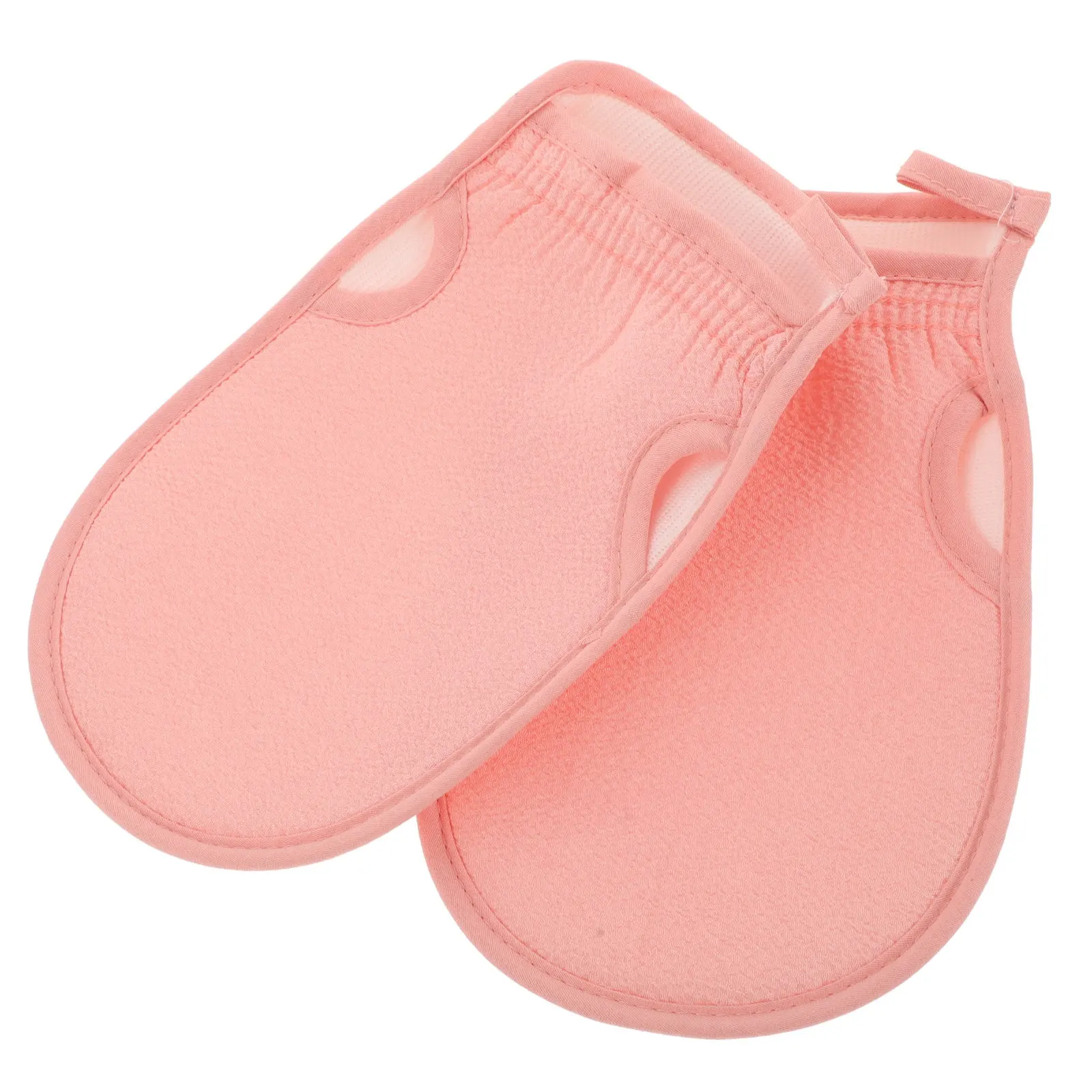 2Pcs Double Sided Exfoliating Glove Deep Exfoliating Body Scrubber Bath Mitt for All Skin Types Smoothness Daily
