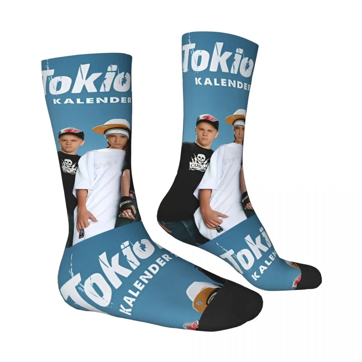 Happy Funny Men's compression Socks Vibes Retro Harajuku Tokio Hotel Hip Hop Novelty Seamless Crew Crazy Sock Gift Printed