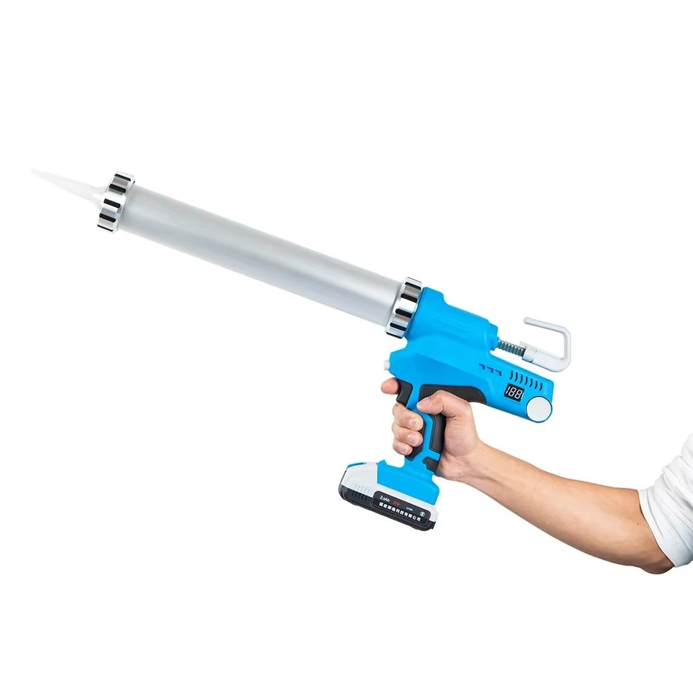 

Electric Cordless Caulking Gun With Li-Batteries 21V DIY Electric Cordless Handheld Glass Hard Rubber Sealant Gun Tool