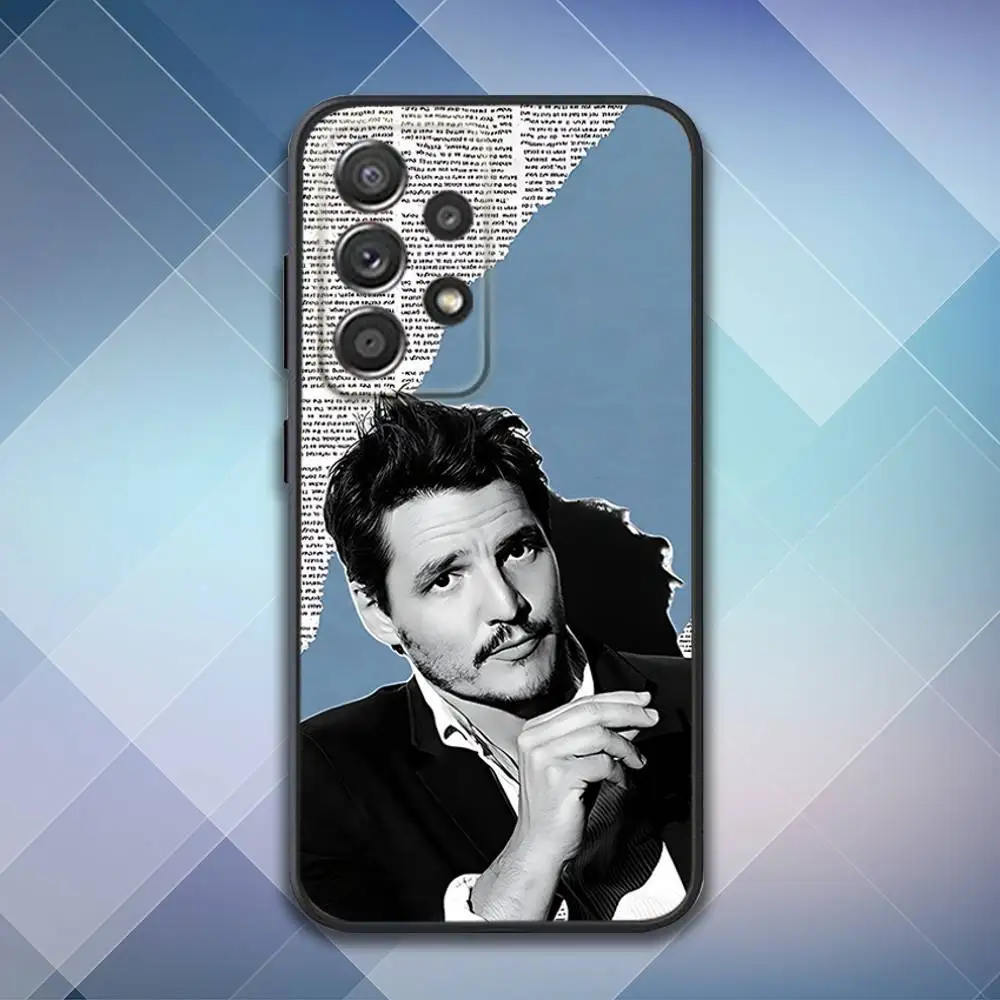 حافظة هاتف ممثل P-Pedro P-Pascal لهاتف سامسونج S 25,24,23,22,30,21,10,9,Ultra,Plus,Lite,FE,4,5G حافظة سوداء ناعمة