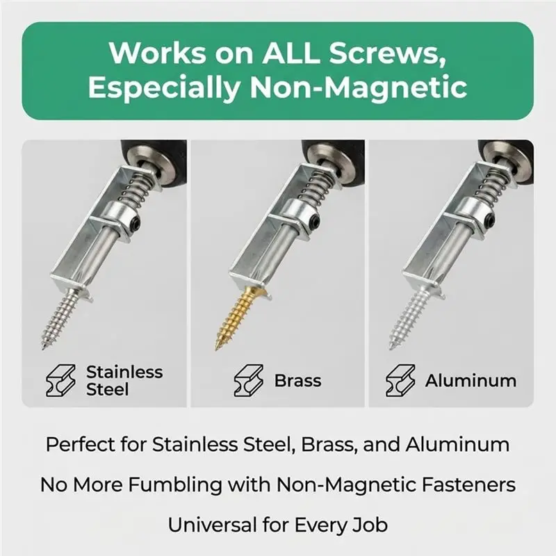YWDZ-Spring Loaded Holder Bit 3 Pcs Single-Hand Operation Bit Holder Anti-Drop Screwdriver Bit For Mechanics