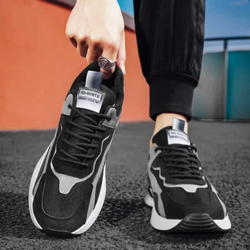 남성 운동화 메쉬 통기성 캐주얼 신발 럭셔리 테니스 트레이닝 신발 남성 가볍고 편안한 스포츠 러닝 신발 남성 신발