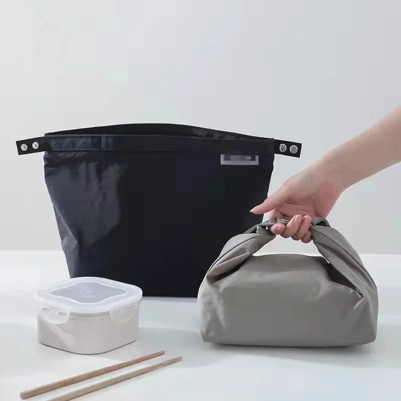Bolsa de almoço estilo japonês, bolsa térmica portátil para trabalhadores de escritório, bolsa bento, organizador de armazena...