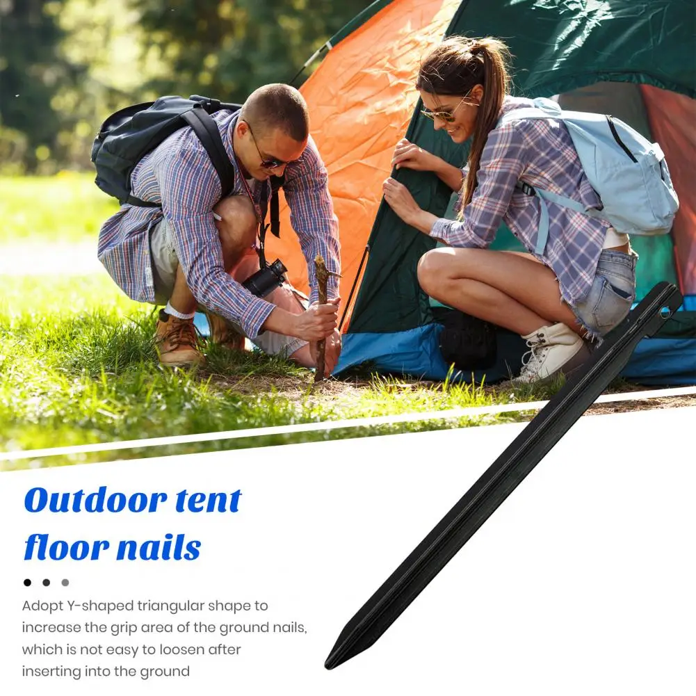 

Y-shaped Ground Nails Ultra-light Aluminum Alloy Camping Tent Pegs for Hiking Travel Colorful Triangular V-shape Rod for Outdoor