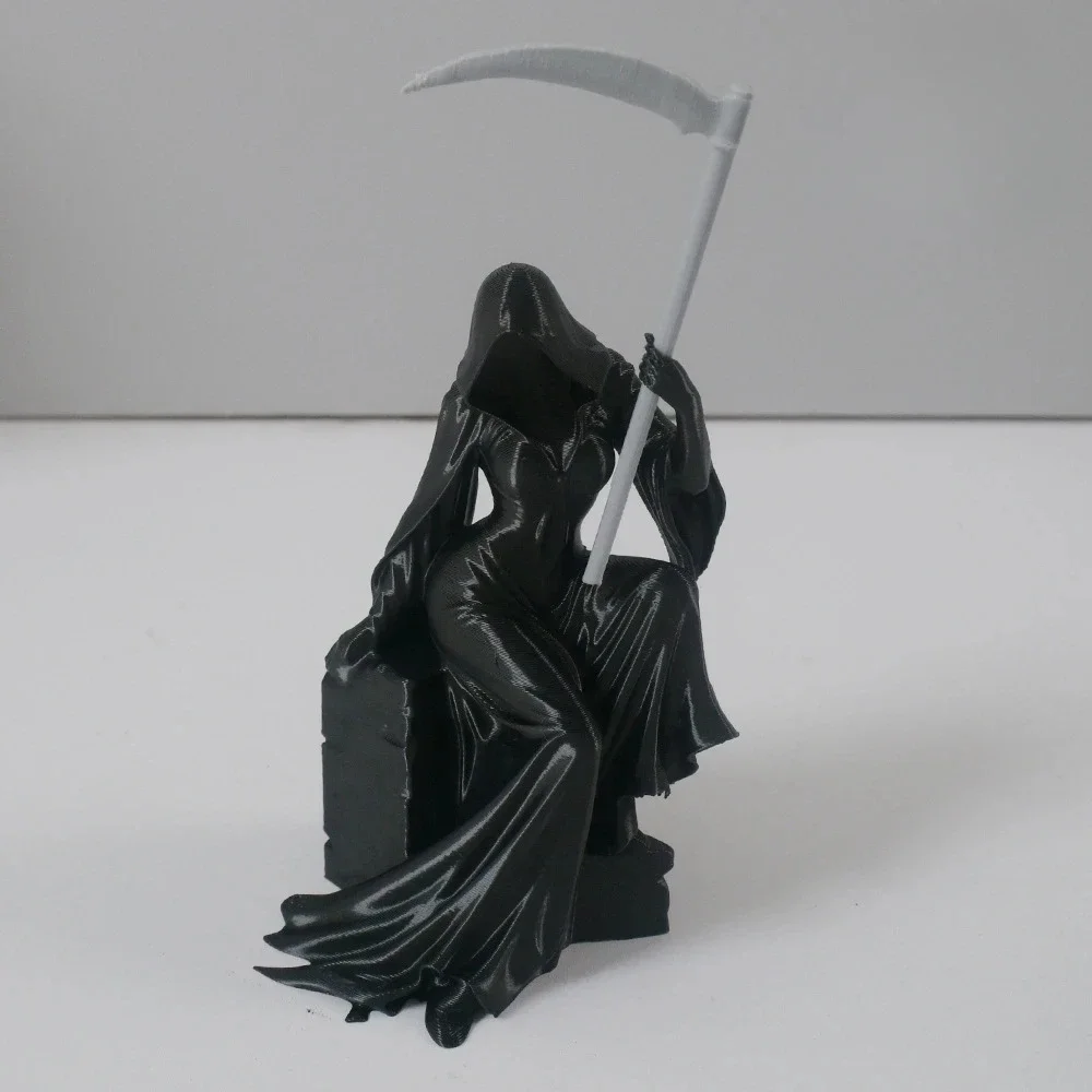 Gothic Scythe Reaper Resin Tabletop Statue Home Desk Ornament Spooky Halloween Centerpiece For Women Dark Style
