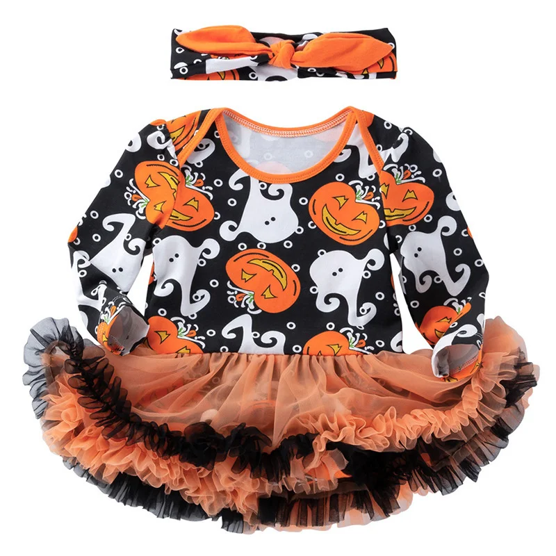 Baby Dress Halloween Baby Dress Autumn Winter Long Sleeve Dress 2 Years Old Girl Clothing Halloween Party Dress