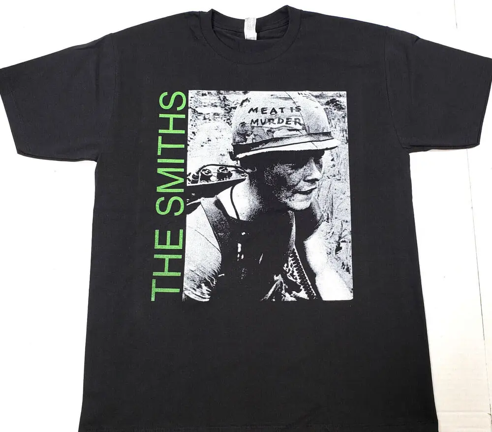 The Smiths Band Meat Is Murder Morrissey Shirt Funny Black Cotton Tee Gift Men